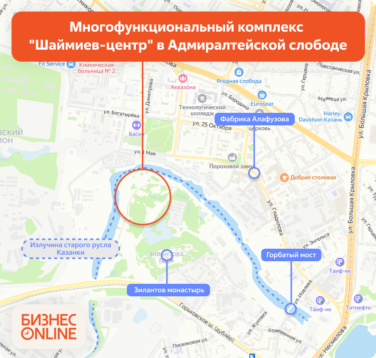 Изначальное место расположение центра