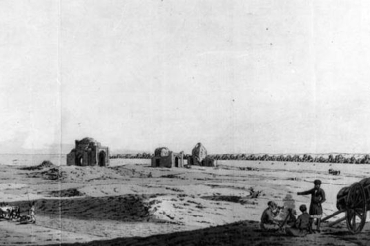 Развалины Маджара в 1793 году (рисунок П. С. Палласа)