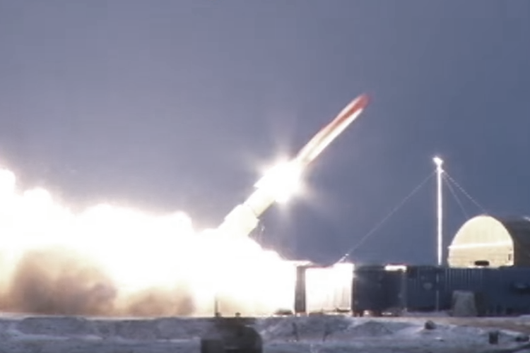 Пуск ракеты 9М730 «Буревестник»