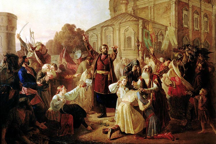 Воззвание Кузьмы Минина к нижегородцам в 1611 году. М.И. Песков (1834–1864)