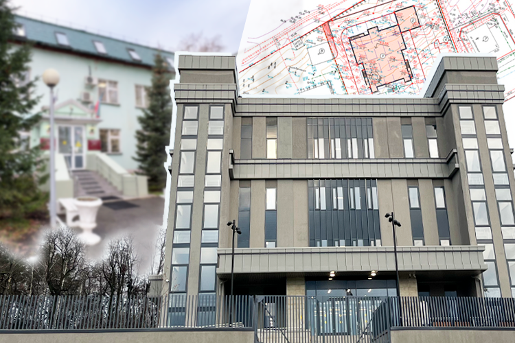 Из старого здания выносят «аквариумы»: ГЖФ достроил новый Кировский райсуд прямо за «Тандемом»