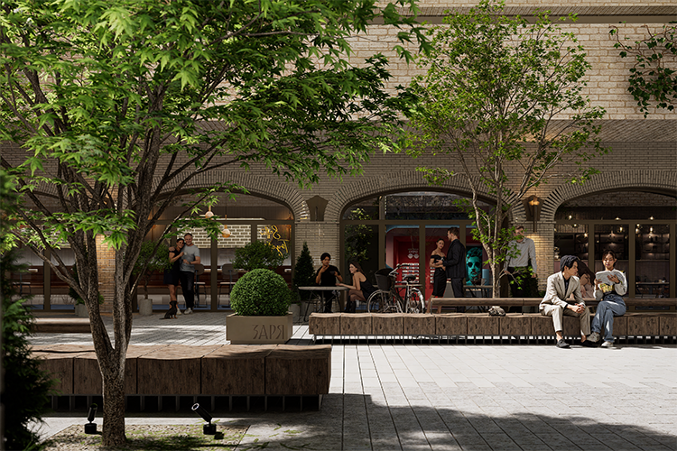 «Гастродворик будет выступит в качестве естественного барьера между городом и приватной территорией комплекса: наши жилые корпуса будут удалены от дороги и защищены от шума»