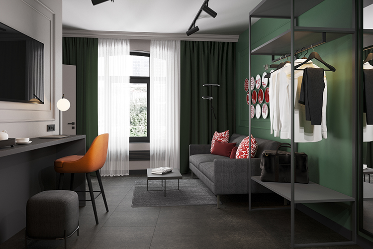 Прибыль инвестора после всех выплат составит 1,4 млн рублей в год, то есть 115 тыс. рублей в месяц. Номер подороже, в категории Suite, который будет сдаваться за 16,5 тыс. рублей, принесет инвестору чистую прибыль после всех выплат 2,1 млн рублей в год, или 175 тыс. рублей ежемесячно