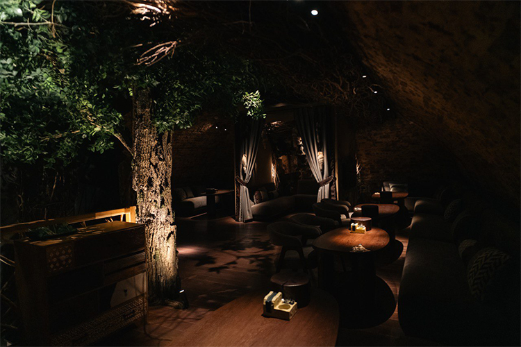 Интерьер лаундж-бара «Тенгри» вдохновлен культурой Алтая, древними верованиями тюркских народов и образом Бога Неба