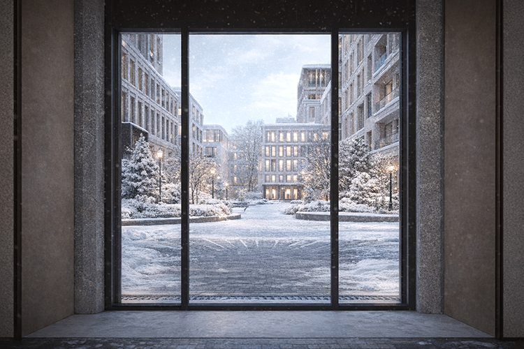 В одном ЖК соединятся яркий общественный гастрономический двор и приватный внутренний двор для жильцов