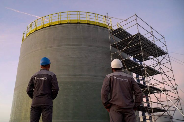 Оборудование позволяет наматывать резервуары от 2 тыс. куб. м до 3 тыс. куб. метров