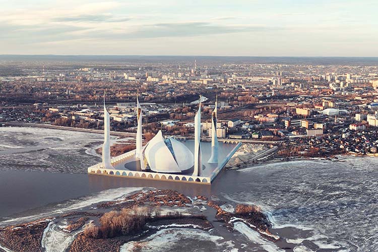 Перспективы Соборной мечети, которая изначально должна была парить над Волгой именно в Адмиралтейке, на месте бывшей пескобазы, сегодня туманны
