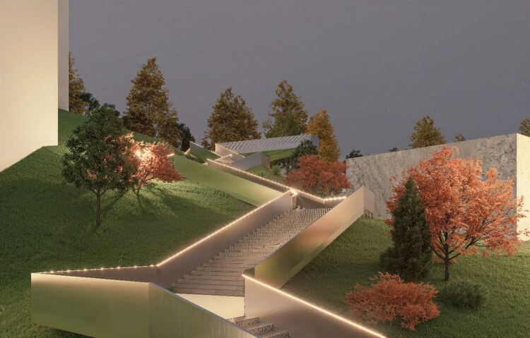 Лестница с улицы Гоголя на Подлужную с перепадом высот почти 23 метра