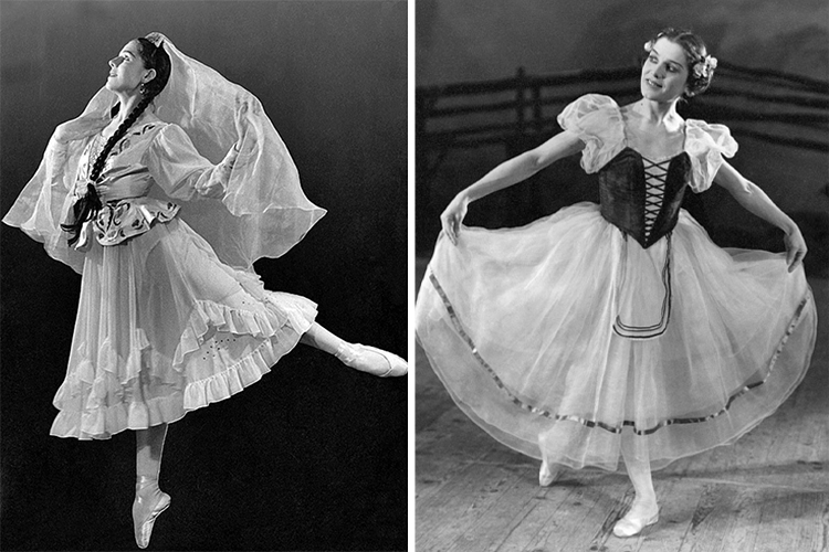 Юлтыева в роли Сююмбике и в роли Жизель (1957 год)