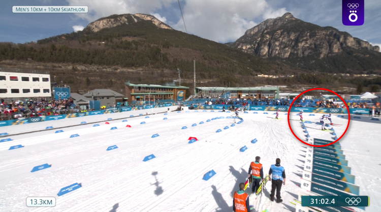 Эпизод со срезом выделен красным кругом