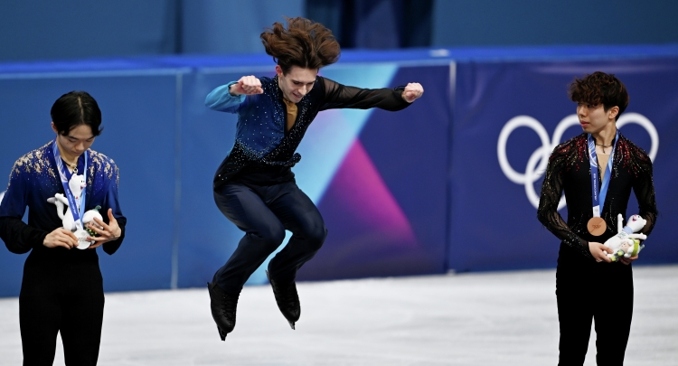 Шун Сато (Япония) &mdash; бронзовая медаль, Михаил Шайдоров (Казахстан) &mdash; золотая медаль, Юма Кагияма (Япония) &mdash; серебряная медаль