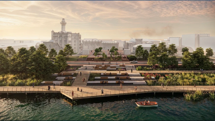 Так разработчики видят берег Кабана у завода Петцольда