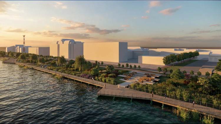 Часть третьей очереди благоустройства набережной озера Кабан