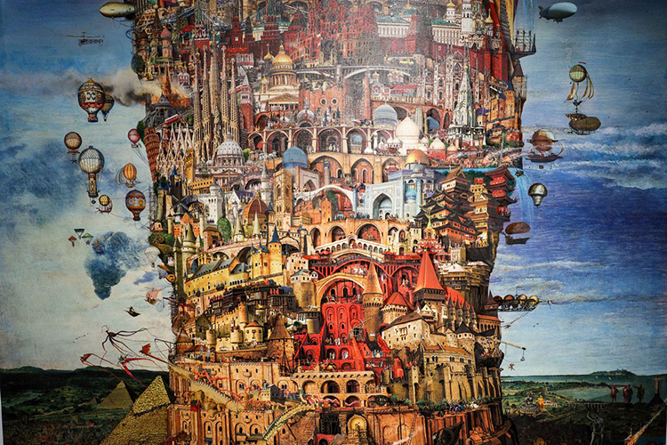 «Я попробовал представить, что башня все же была достроена, &mdash; описывает замысел Григорьев. &mdash; В ее постройку каждое поколение людей внесло свой вклад &mdash; слой за слоем, стиль за стилем, культура за культурой, превращая башню в настоящий храм человечества»