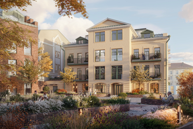 В корпусе, который выходит на улицу, окна повторяют исторические пропорции. А вот во дворе запроектировали окна в пол &mdash; так называемый «французский балкон»