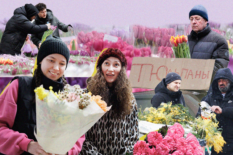 «А мимозы… Вы че уж? Веники! Скотине дашь – есть не будет!»: как казанцы штурмуют цветочные перед 8 Марта