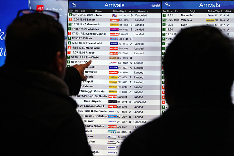 Воздушное пространство 6 стран (Бахрейн, Израиль, Ирак, Иран, Катар и Кувейт) по-прежнему закрыто