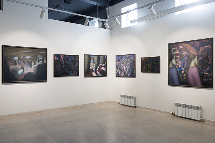 «Холст, масло &mdash; излюбленные материал и техника. Иногда он обращается к темпере, акварели, но это, пожалуй, не главное в его творчестве»