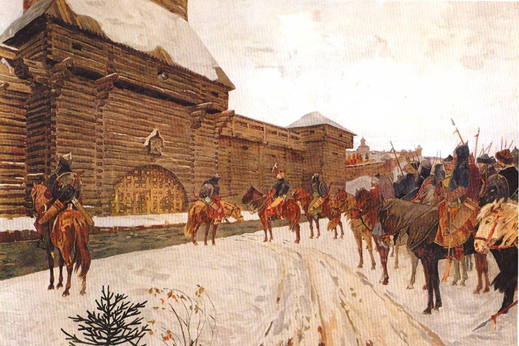 Монголы Золотой Орды у стен Владимира в 1238 году. Картина Василия Максимова