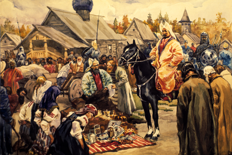 Акварель Сергея Иванова «Баскаки». Музее истории Москвы