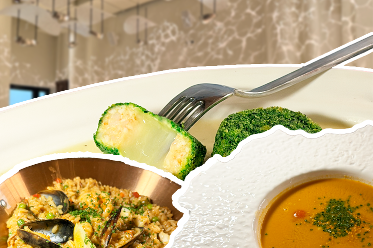 Sea Salt: испанская паэлья с казылыком и крем-брюле с черной икрой в «подводном» бистро на Квартале