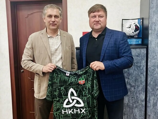 Роберт Евдокимов и генеральный директор клуба Валерий Калачев