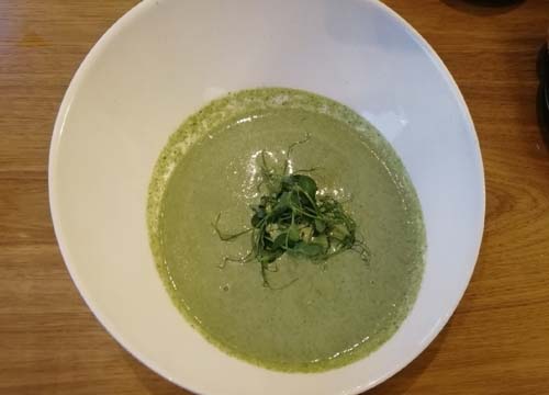 Крем-суп из брокколи и шпината