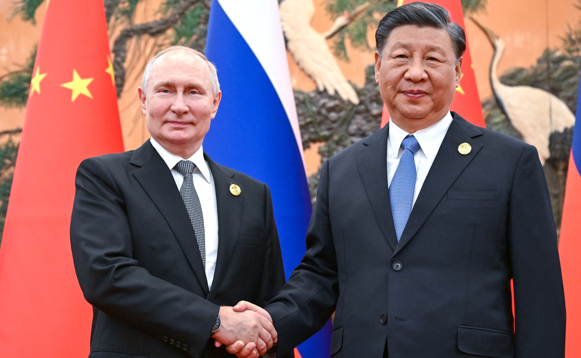 Владимир Путин и Си Цзиньпин в 2023 году