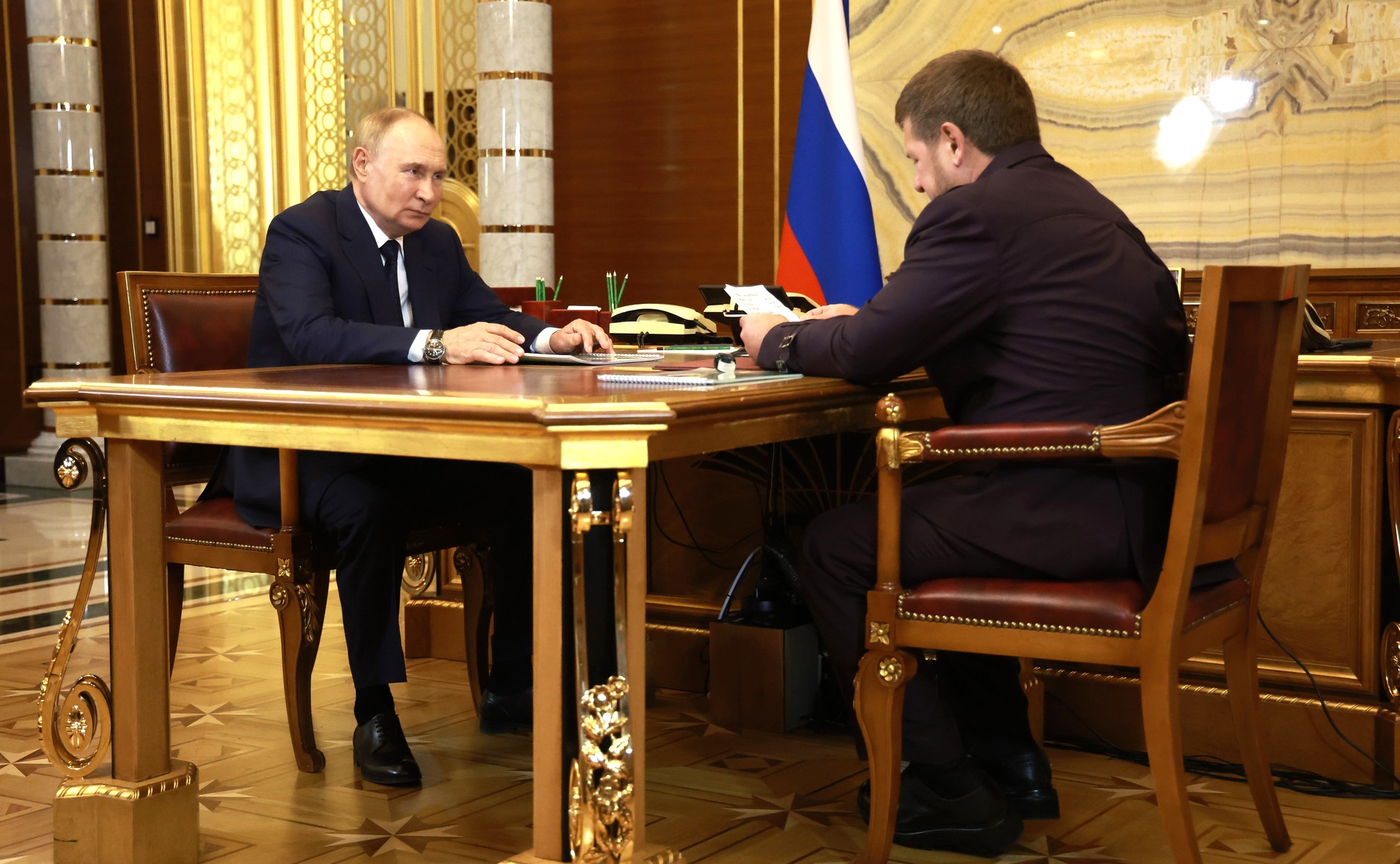 Владимир Путин и Рамзан Кадыров в августе 2024 года