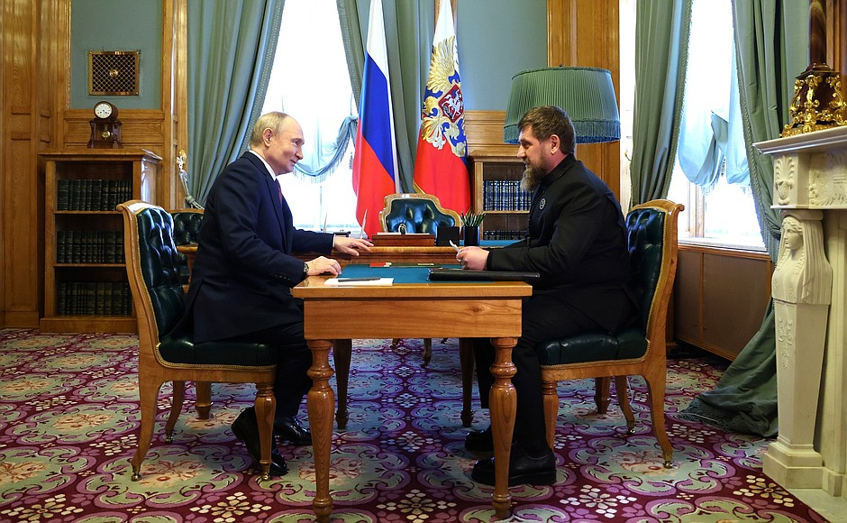 Владимир Путин и Рамзан Кадыров