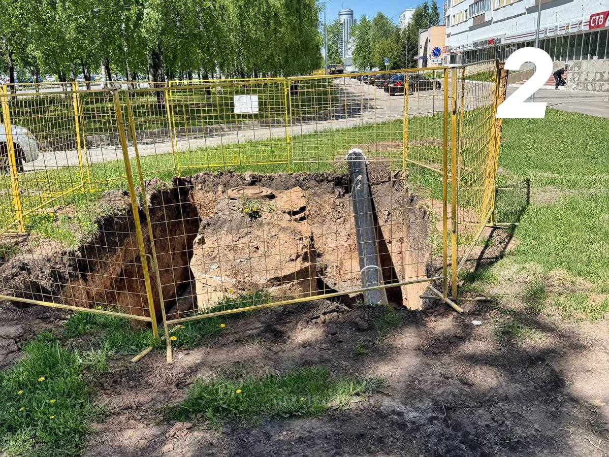 Капремонт инженерных сетей (магистральный водовод от водопроводного колодца, 52-й микрорайон)