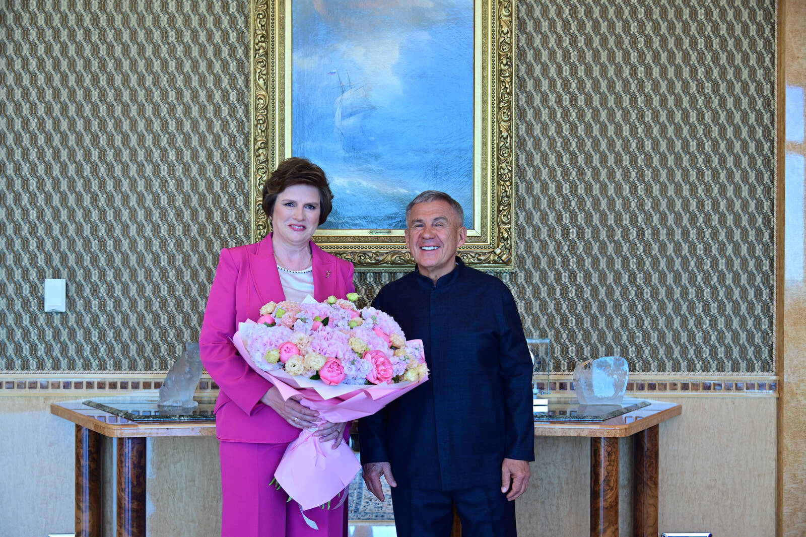 Алла Самойлова и Рустам Минниханов