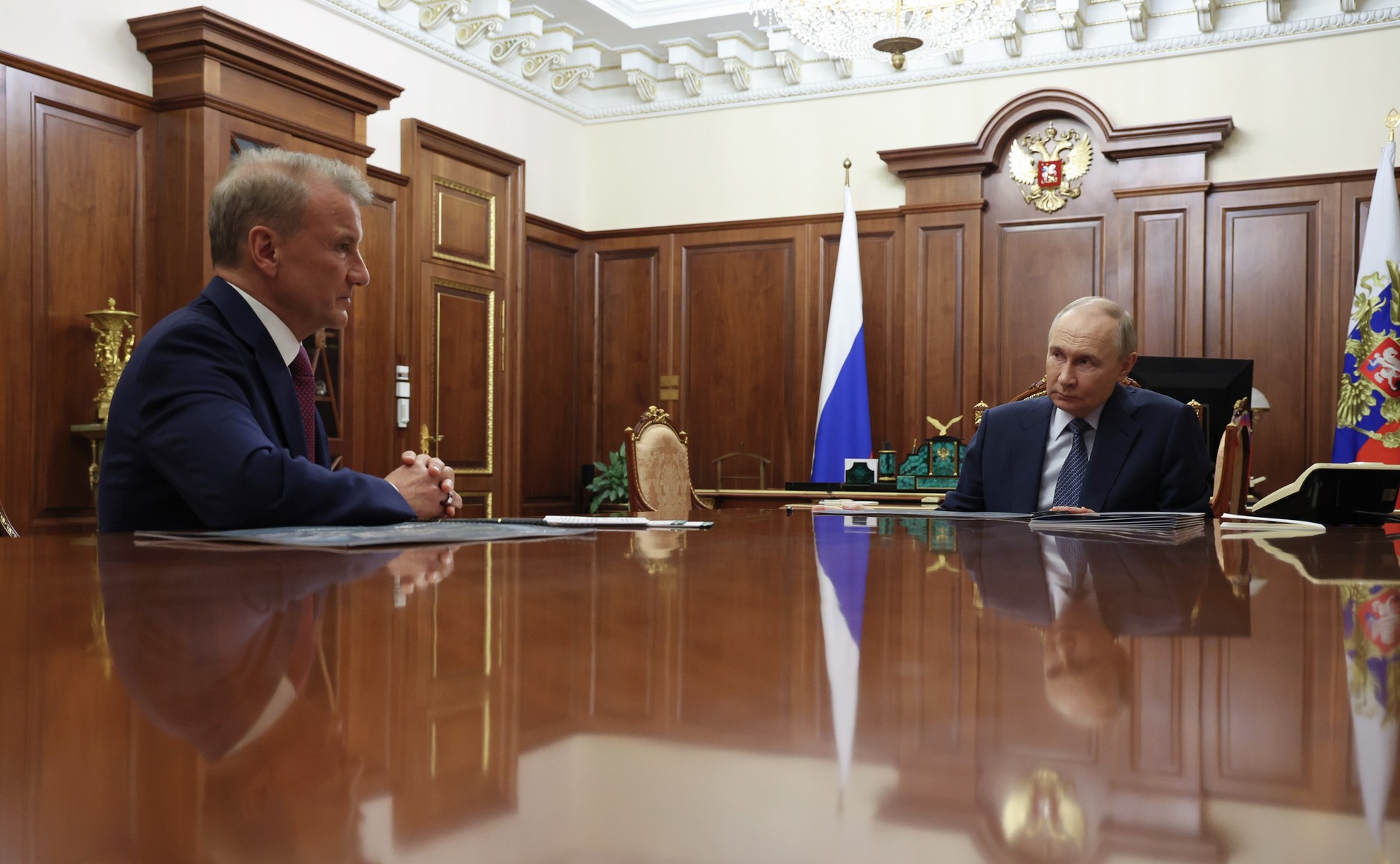 Герман Греф и Владимир Путин