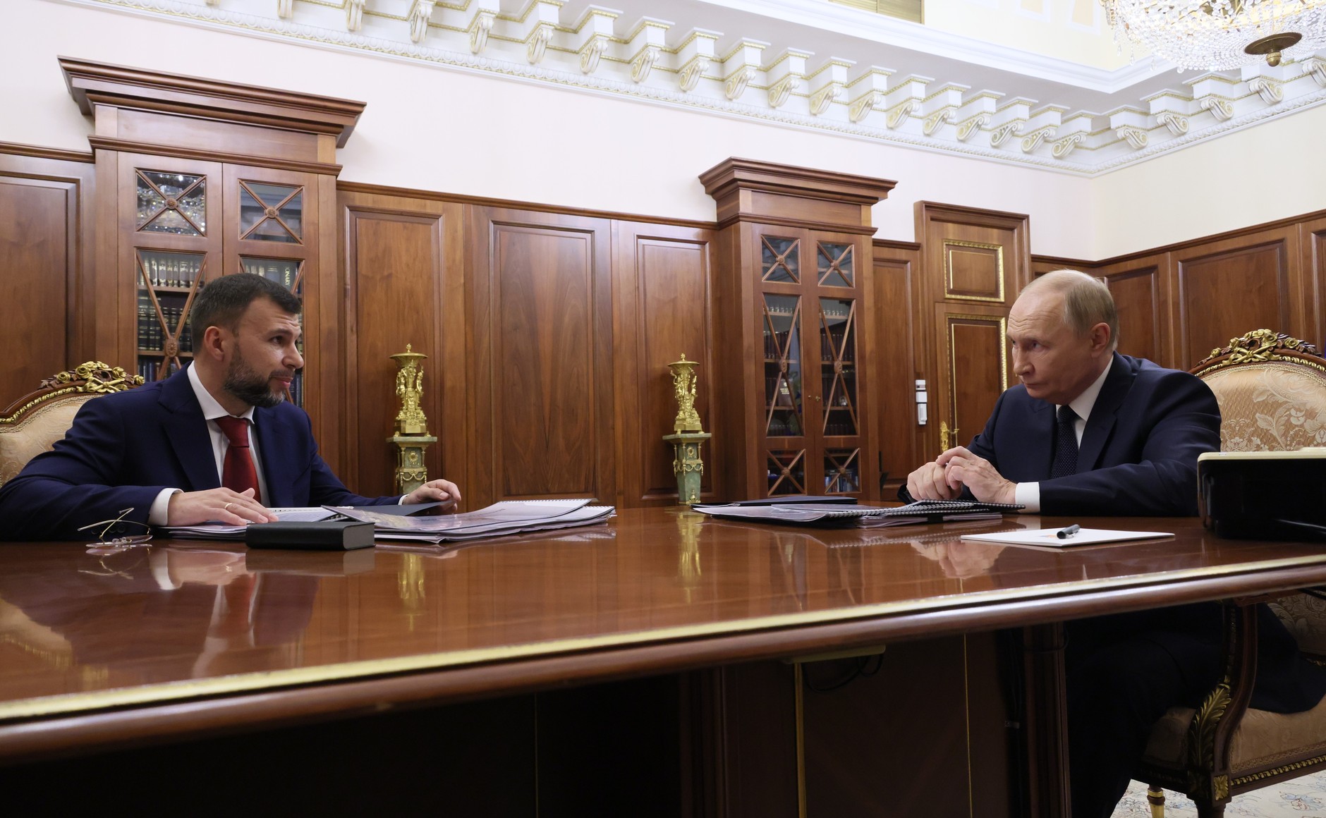 Денис Пушилин и Владимир Путин