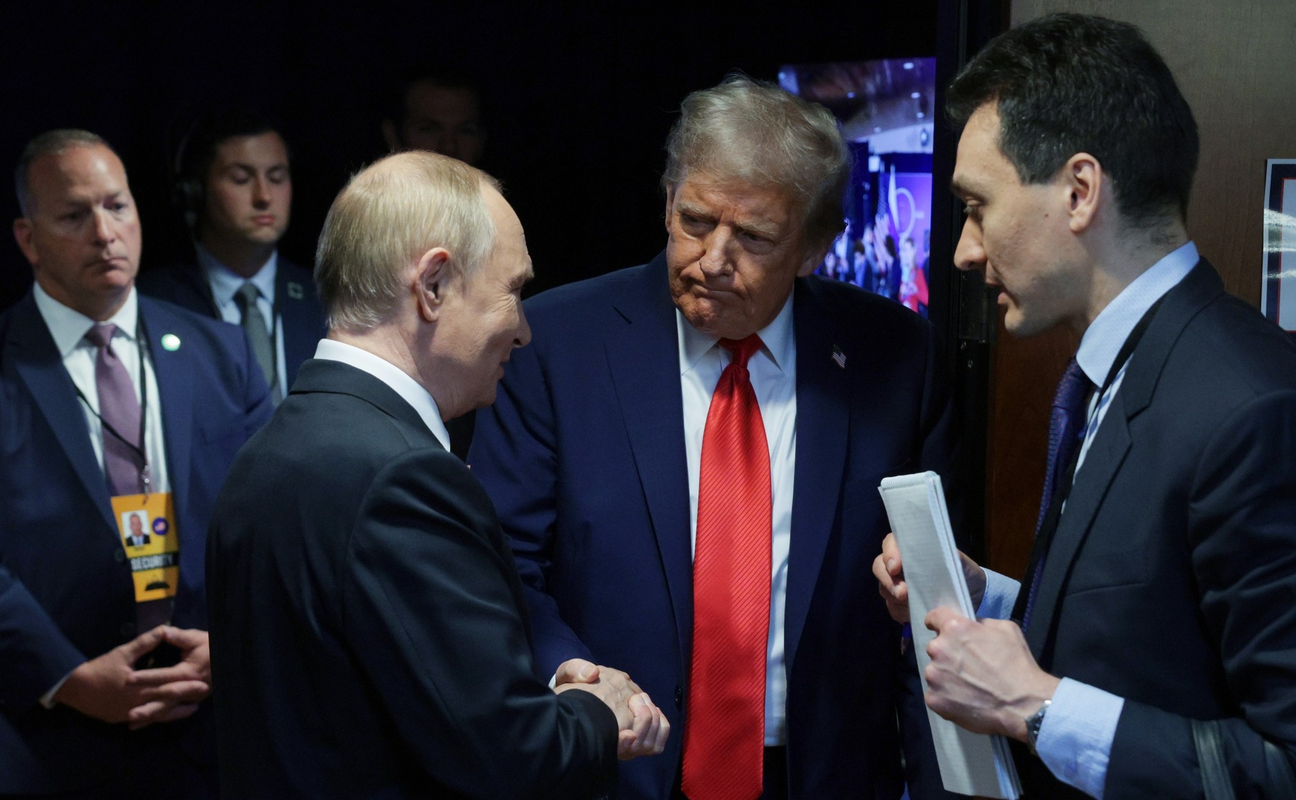 Владимир Путин и Дональд Трамп на Аляске