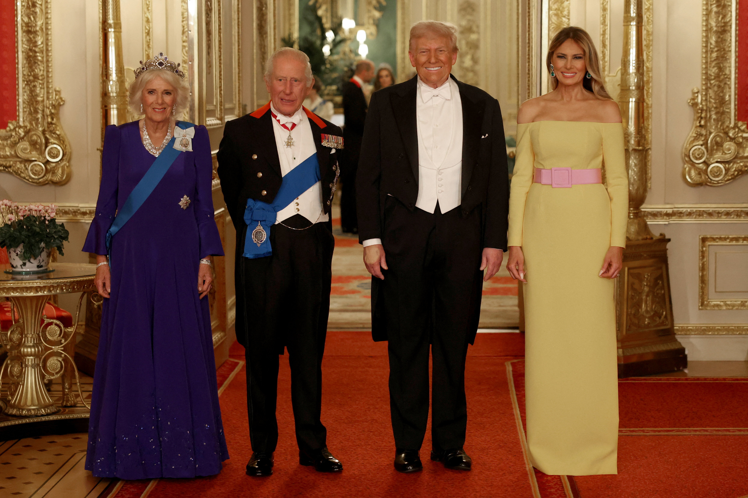 Королева Камилла, Карл III, Дональд Трамп и Мелания Трамп