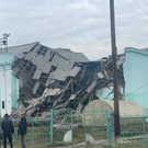 В Новосибирском Татарске обрушилась часть школы (фото и видео)