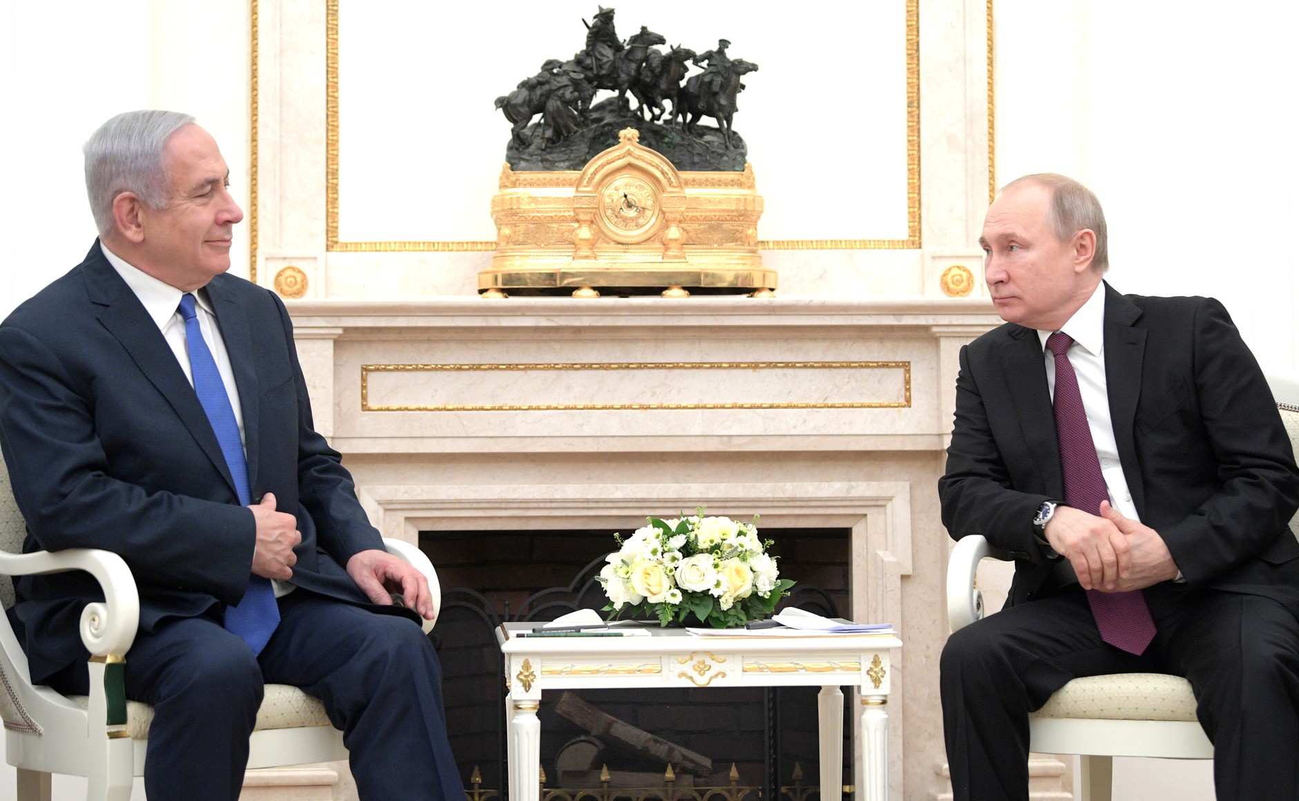 Биньямин Нетаньяху и Владимир Путин