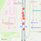В Казани на проспекте Победы в сторону «Южного» встали трамваи двух маршрутов