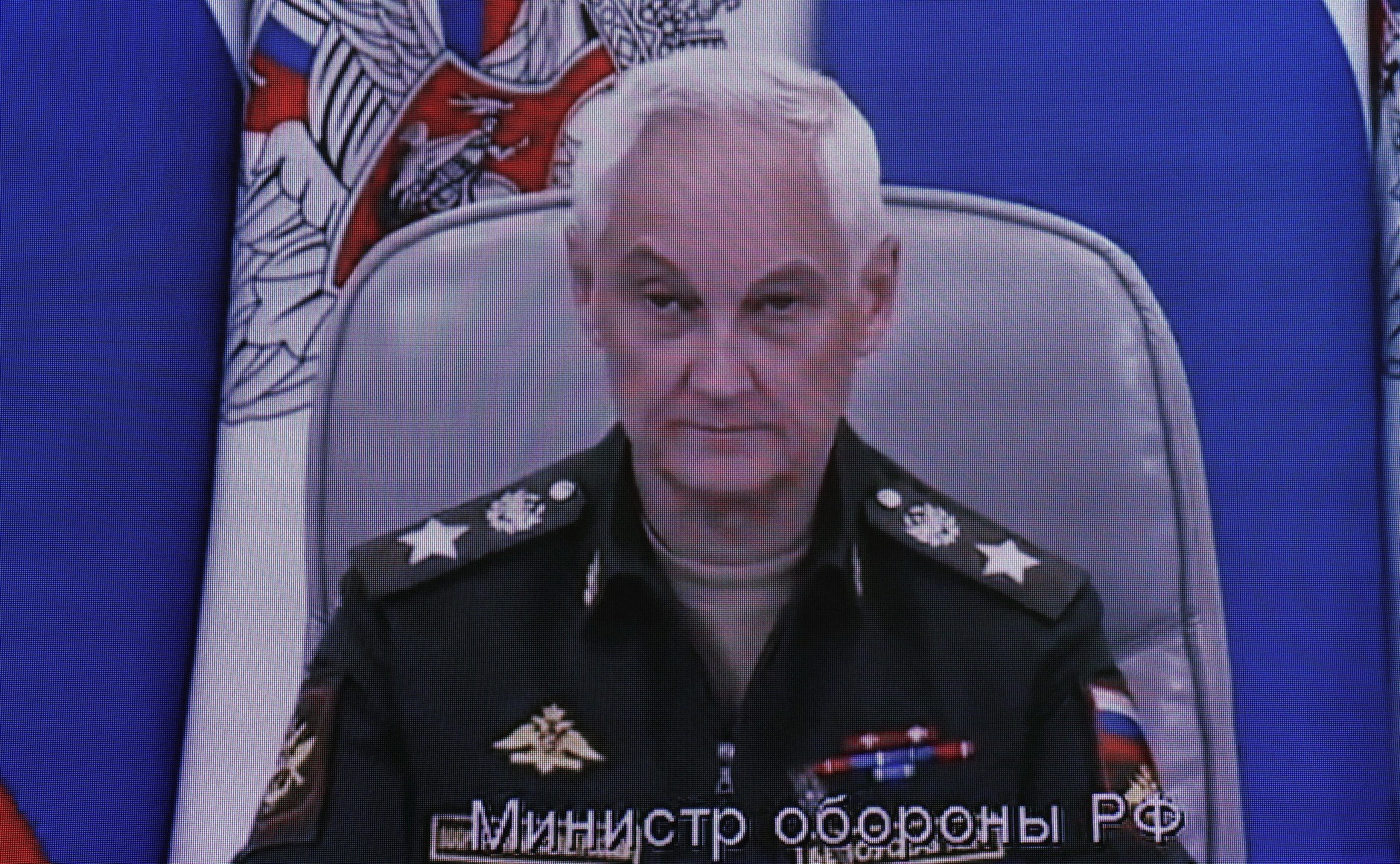 Министр обороны Андрей Белоусов, участвующий в тренировке в режиме видеоконференции
