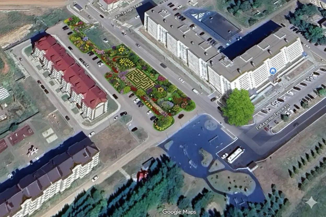 Примерный эскиз пространства на улице Тукая