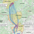 Минобороны РФ раскрыло подробности атаки на резиденцию Путина – дроны запускали из двух областей (схема)