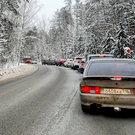 На подъезде к Раифе собралась пробка в 3 километра в преддверии Крещения (фото)