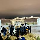 Митрополит Кирилл освятил воду в купели у храма-памятника павшим воинам в Казани