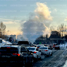 На Суконной Слободе из-за столба пара образовалась огромная пробка