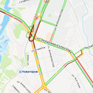 На трех участках в Казани начали скапливаться километровые заторы