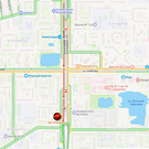 На Амирхана в Казани собирается пробка из-за ДТП с перевертышем