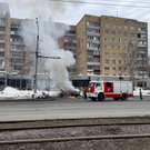 На проспекте Ямашева в Казани загорелась легковушка