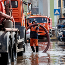 В Сокурах из-за таяния снега подтопило улицы