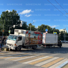 На Ершова в Казани собралась 2-километровая пробка после ДТП с грузовиком
